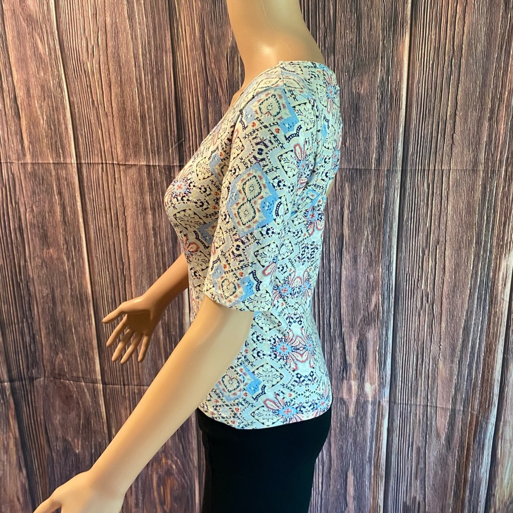 About A Girl Los Angeles size medium pastel colored paisley print bodycon - Picture 9 of 16